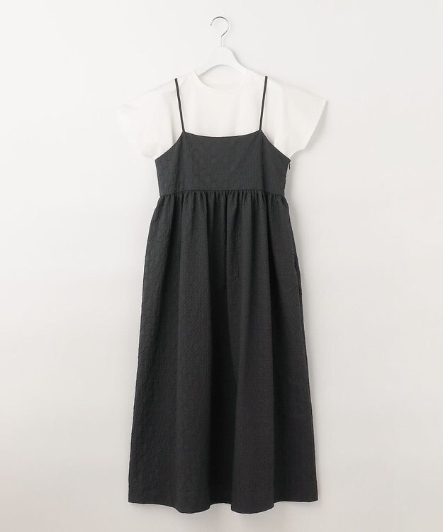 UNFILO 【STORYコラボ】キャミワンピ＆Tシャツ セット ブラック×オフ