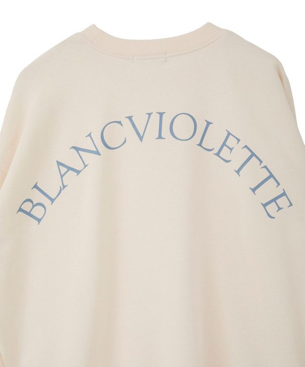 earth music&ecology サイドリブロゴスウェット Ivory