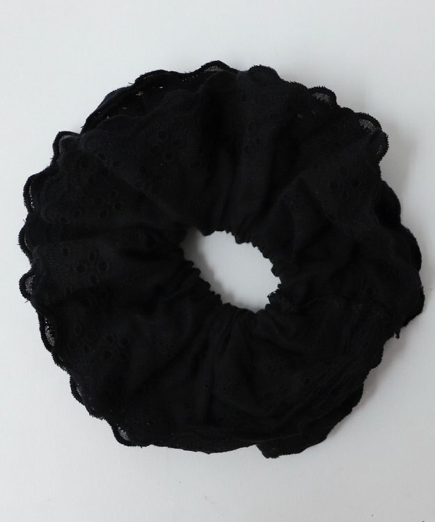 WEGO Lコットンレースシュシュ ブラック