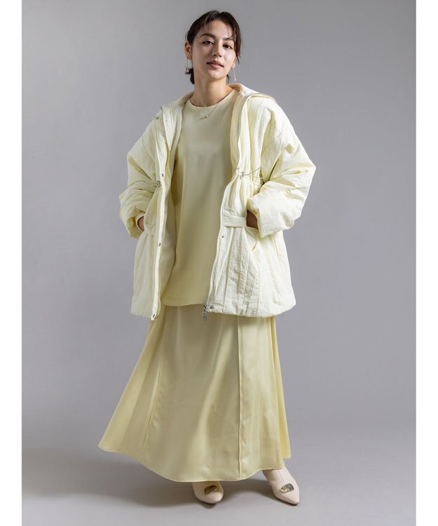 Te chichi 【Atelier Bonheur】サテンロングスカート(セットアップ可)《2025winter catalog item》 イエロー