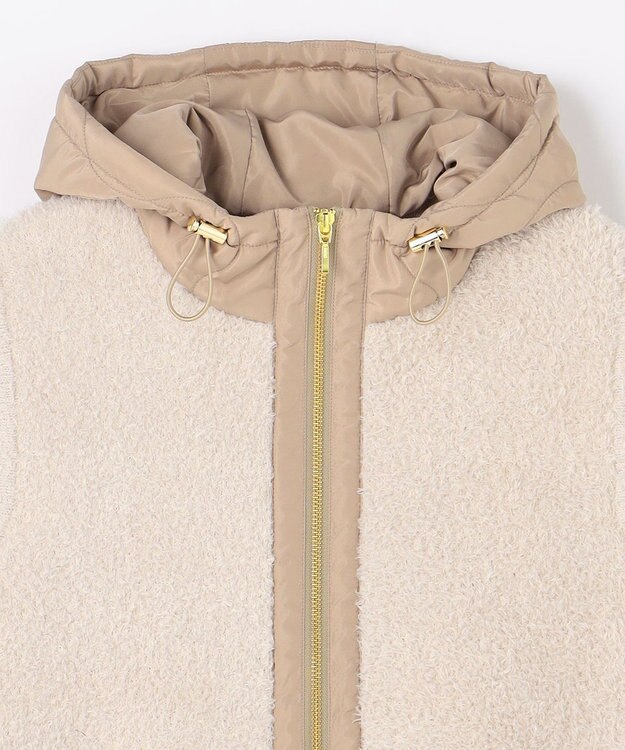 ANY L 【手洗い可】キルトコンビベスト ライトベージュ