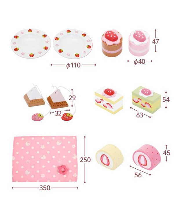 Mother garden マザーガーデン ストロベリー ティーパーティー セット ティーパーティーセット