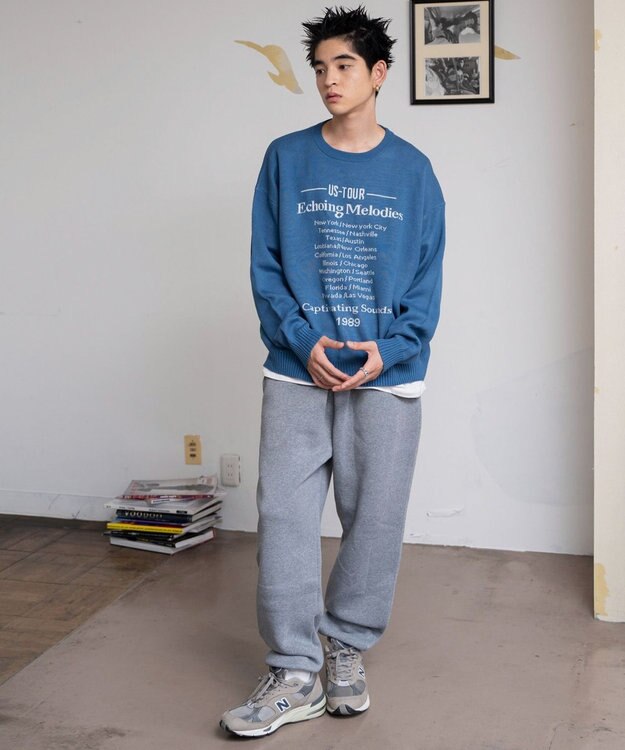 WEGO 【ユニセックス着用ITEM/ウエストゴム】スウェットパンツ グレーその他