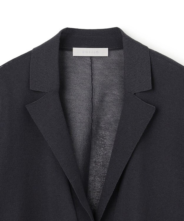 UNFILO シアーフォルムニット ジャケットジレ チャコール