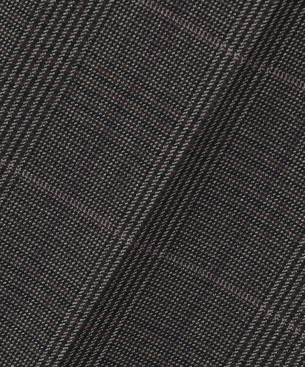 J.PRESS LADIES 【洗える】アルガンシルクチェック テーパード パンツ ブラウン系3