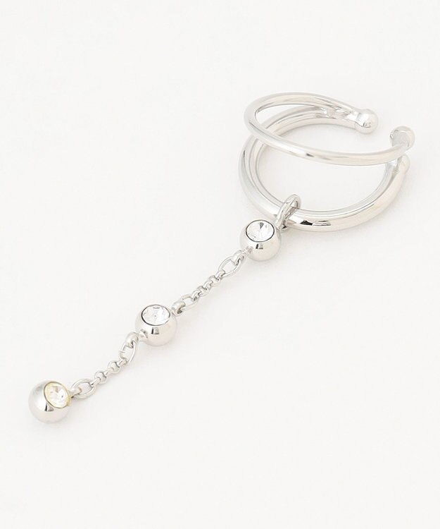 J.PRESS LADIES 【WEB限定】3way ビジュー イヤカフ リング シルバー系