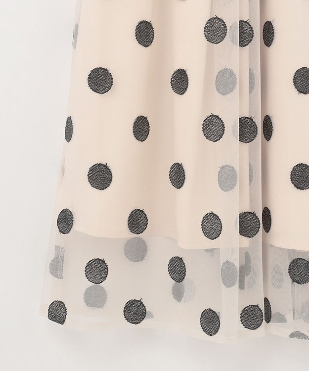 GRACE CONTINENTAL ラメドット刺繍ドレス キナリ