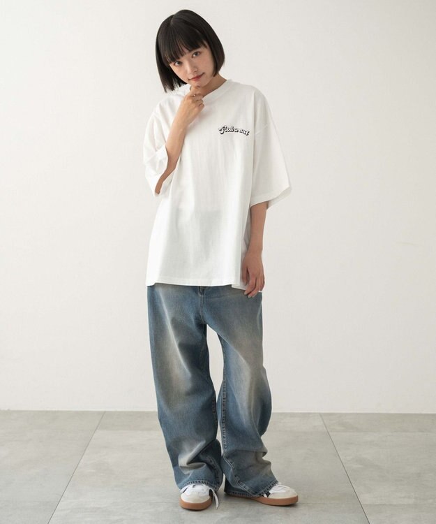 WEGO 【ユニセックス着用ITEM/MLサイズ展開】別注NEWJACKグラフィックT（SS） ホワイト