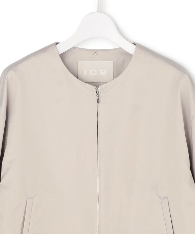 ICB 【2WAY】 ダルグロッシーサテン ボウタイ付きブルゾン トープ
