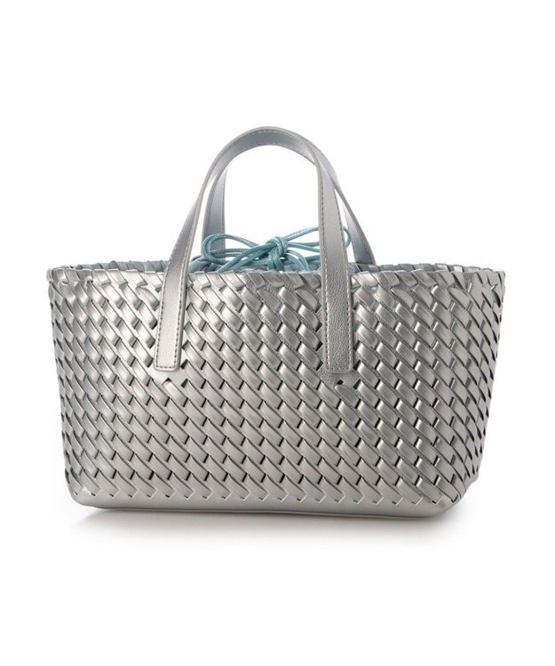 UNBILLION カシュカシュ cachecache / コードかがり横長トートバッグ シルバー