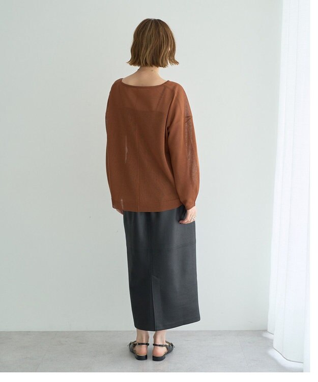 YECCA VECCA シアーニットプルオーバー Brown