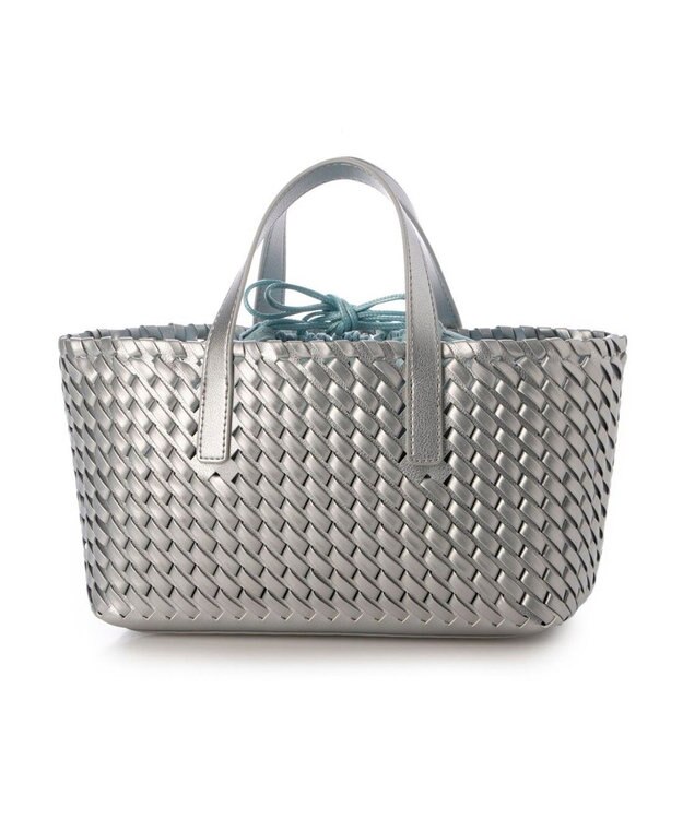 UNBILLION カシュカシュ cachecache / コードかがり横長トートバッグ シルバー