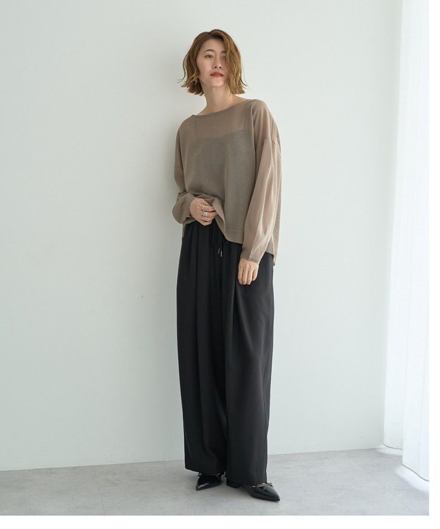 YECCA VECCA シアーニットプルオーバー Beige