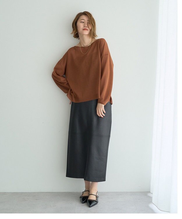 YECCA VECCA シアーニットプルオーバー Brown