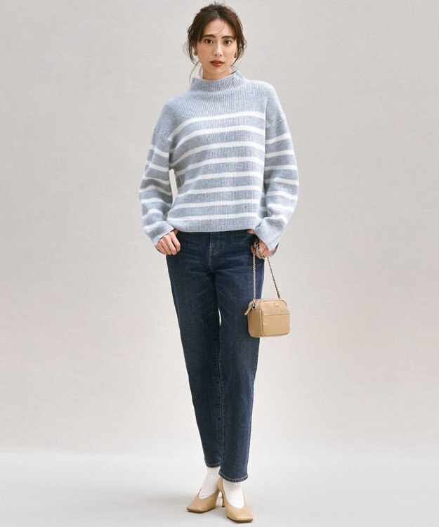 23区 レザー スタッズ ショルダーバッグ ベージュ系