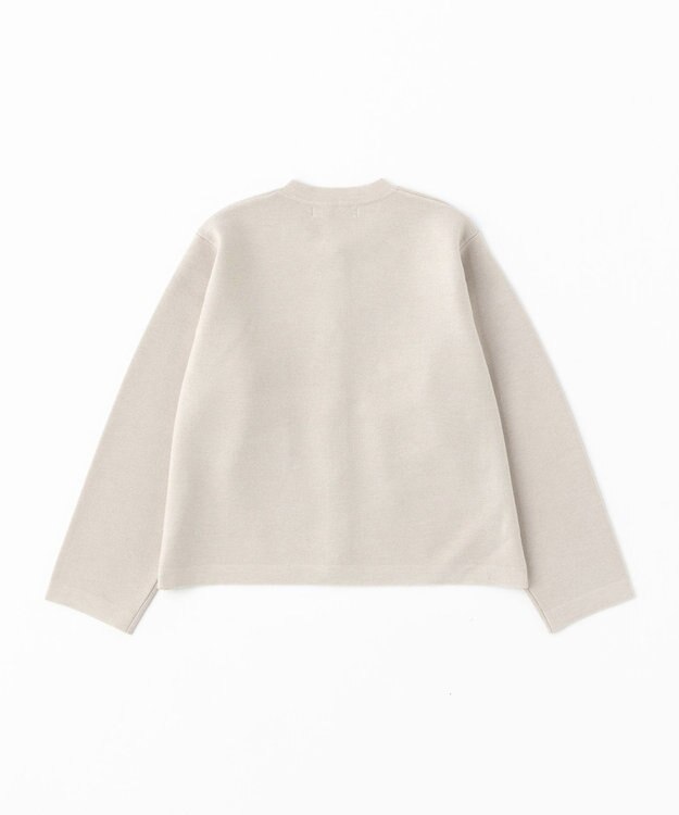 UNFILO 【洗える】金ボタン ニットジャケット グレージュ