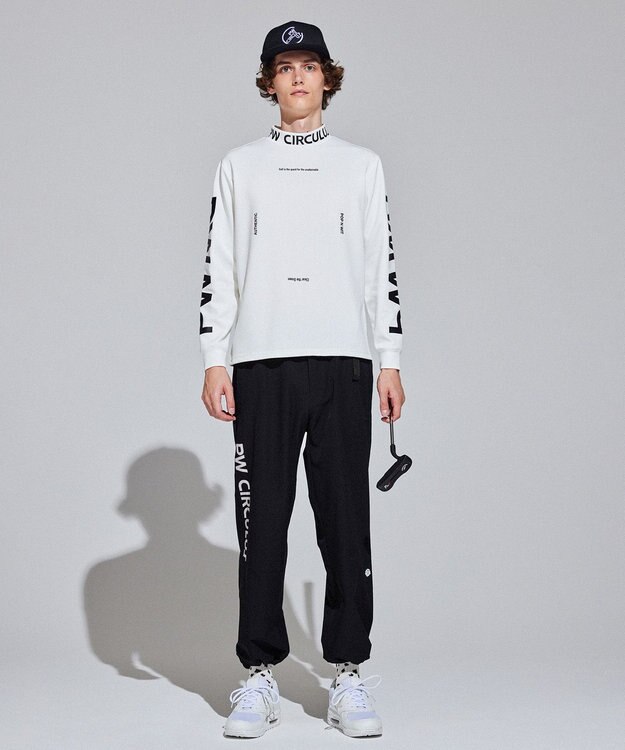 PW CIRCULUS 【裾スピンドル付 / 伸縮性あり 】【MEN】ベルト付 ヘムスピンドルパンツ ブラック系