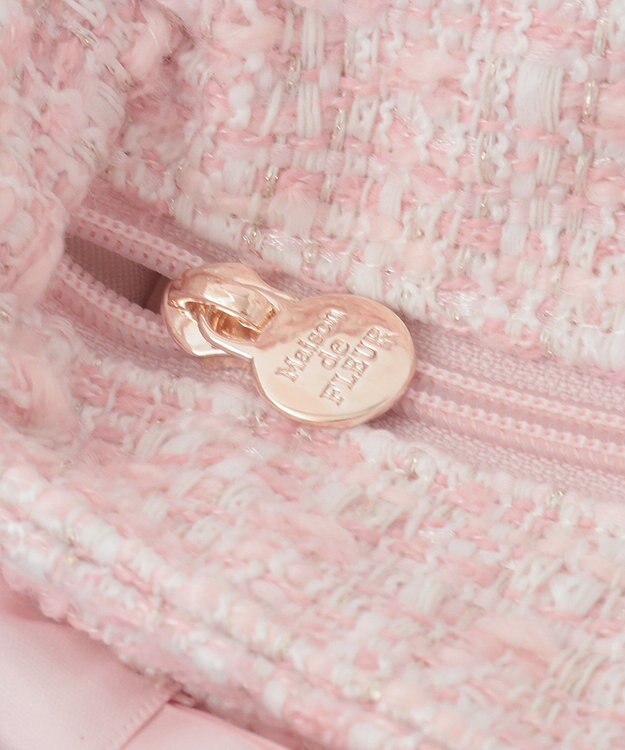 Maison de FLEUR ピンクマニアボリュームリボン2WayトートMバッグ Pink