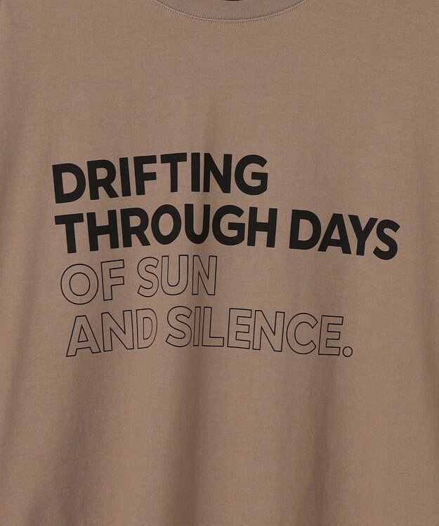 23区 【SLOW/一部店舗限定】ヴィンテージライクジャージー Tシャツ モカ×ブラック