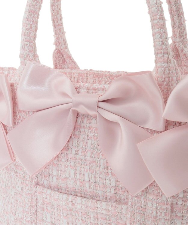 Maison de FLEUR ピンクマニアボリュームリボン2WayトートMバッグ Pink