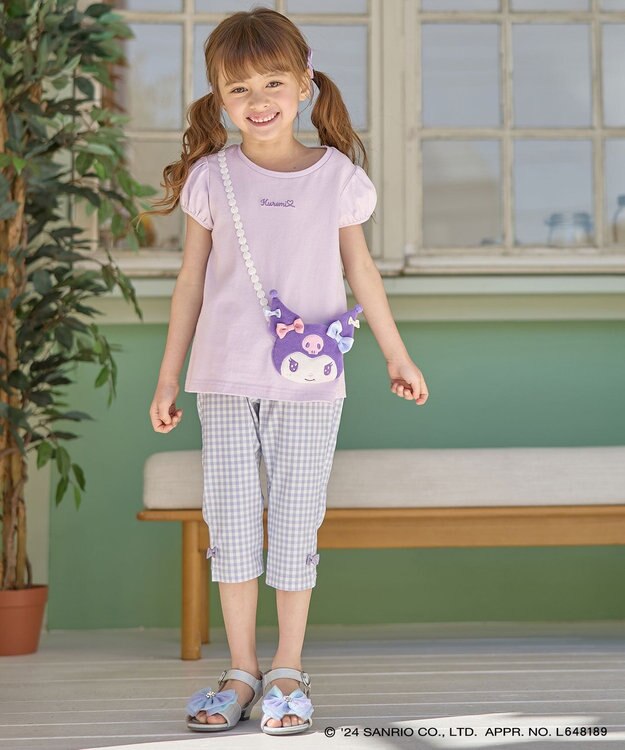 ANY KIDS 【サンリオキャラクターズ×any FAM】ポシェットTシャツ ラベンダー×クロミ