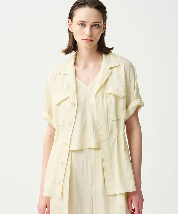 uncrave ドレープツイル ミリタリー ジャケット エクリュ