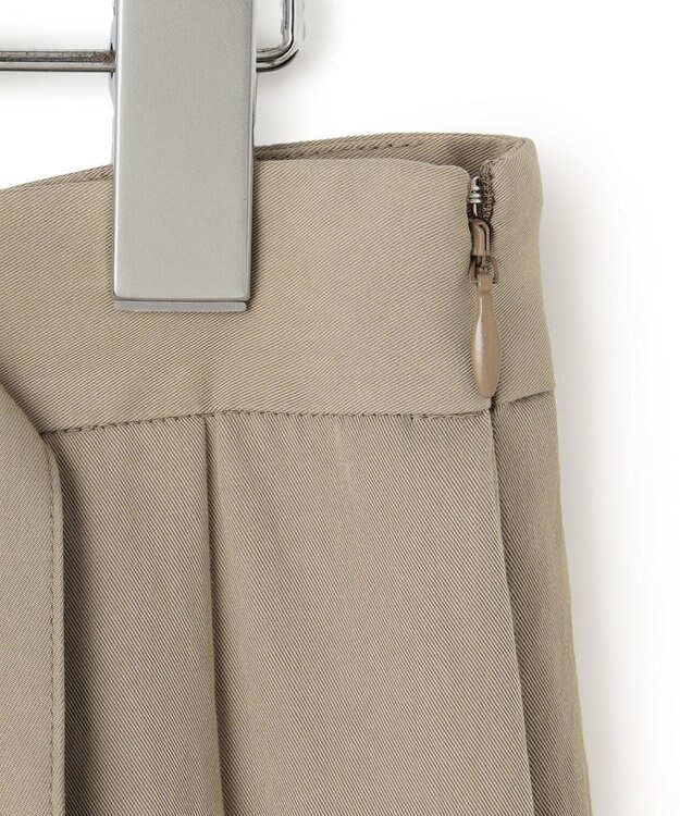 23区 L 【Oggi4月号掲載/洗える】ブライトツイル タック スカート ブラウン系