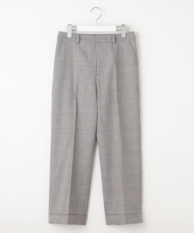 J.PRESS LADIES T/R/W グレンチェック パンツ ライトグレー系3