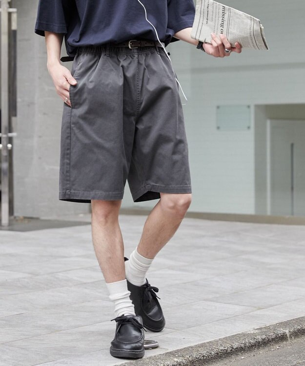 WEGO 【ユニセックス着用ITEM/ウエストゴム】リラックスイージーショーツ グレーその他