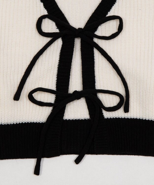 WEGO リボンカーディガン オフホワイト