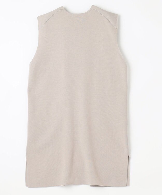 ANY L 【洗濯機可能】スタイルアップ ニットジレ サンドベージュ