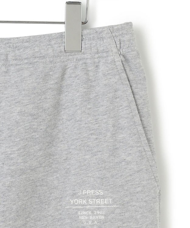 J.PRESS YORK STREET 【UNISEX】裏毛ロゴ刺繍スウェットパンツ ライトグレー系