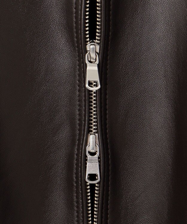 J.PRESS MEN ナッパレザー ゴルフジャケット ダークブラウン系