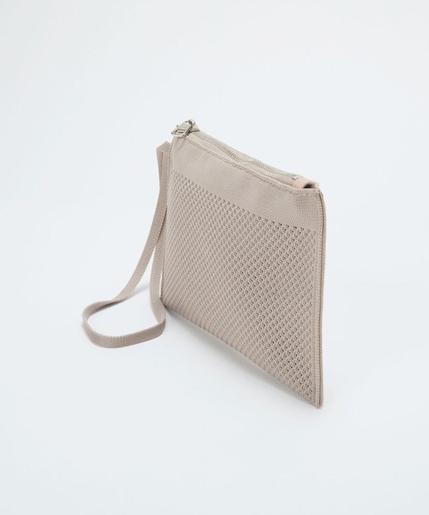 TOPKAPI 【Breath TOPKAPI】ニットジャガード 2way ビッグ トートバッグ ポーチ付き ライトグレー