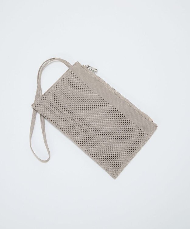 TOPKAPI 【Breath TOPKAPI】ニットジャガード 2way ビッグ トートバッグ ポーチ付き ライトグレー