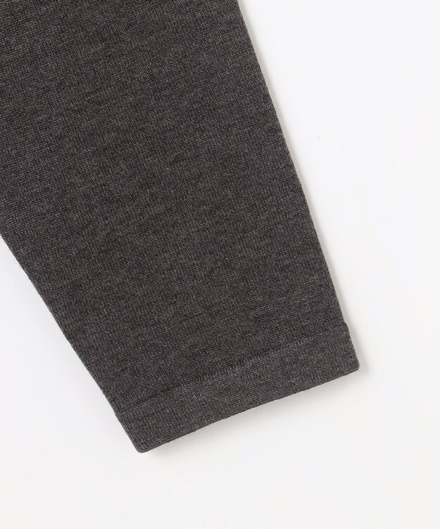 組曲 ニット襟トロンプルイユ ワンピース グレー系