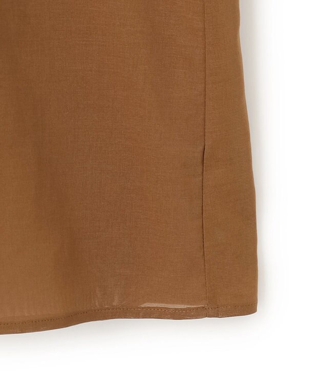 BEIGE， 【洗える】BAC / コットンバックボウタイノースリーブブラウス Brown