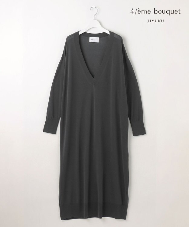 自由区 【カトリエムブーケ】Manquant ベーシックロングプルオーバー チャコール