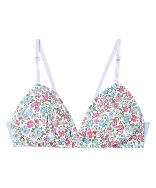 une nana cool MADE WITH LIBERTY FABRIC 綿混三角ノンワイヤーブラ PI