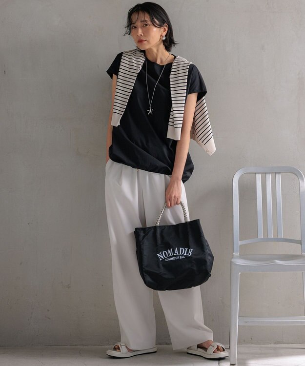 23区 L 【洗える】ALBINIコーコラン バルーン Tシャツ ブラック系