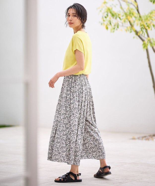 ANY 【ウエストゴム】リラックススカーチョ ペイズリー