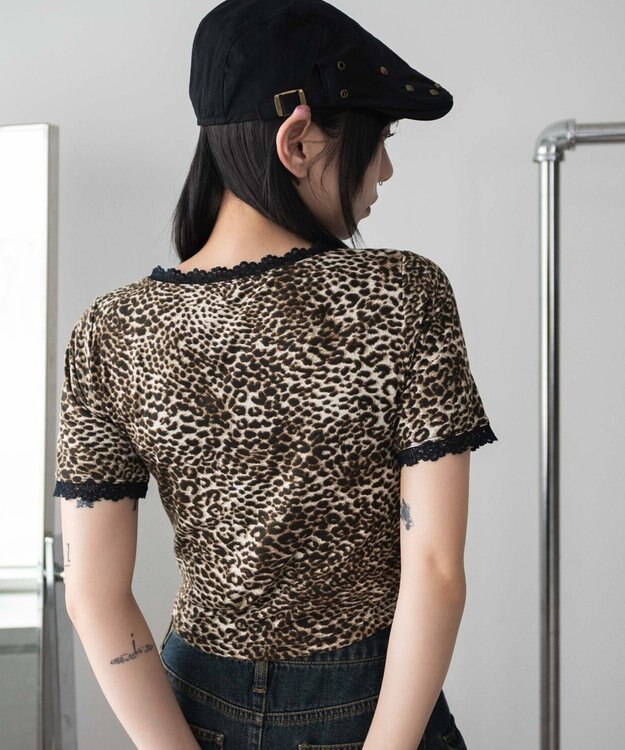 WEGO レオパードレースちびT ブラウン