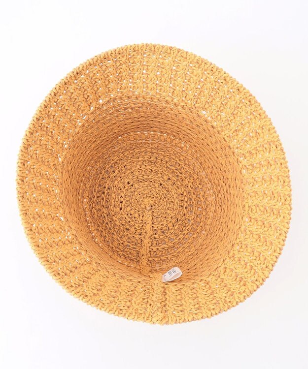 ANY フェイクラフィアニットバケット ベージュ