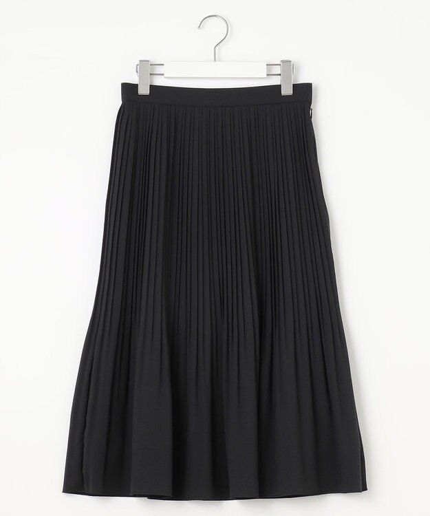 J.PRESS LADIES S 【洗える】ノルディス2wayジョーゼット プリーツ スカート ブラック系