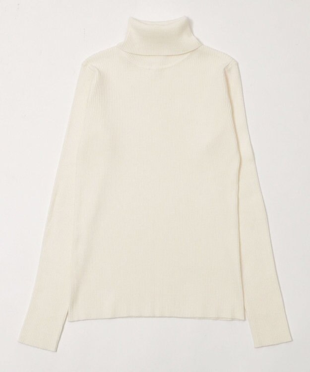 WEGO 【2025年秋冬新作】リブタートルニット ホワイト