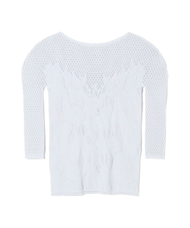 Chacott 【ノーソーイングニット】キシリトールボートネックトップ ベビーブルー