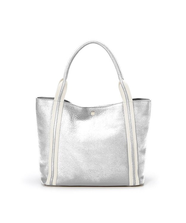 TOPKAPI 【TREASURE TOPKAPI】ソフトシュリンク テープコンビ A4 トート バッグ シルバー