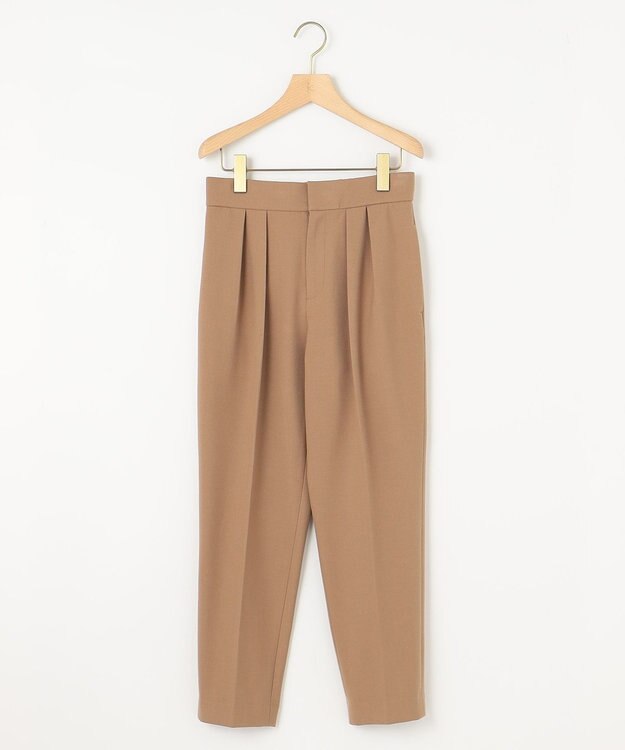 組曲 2WAYウォームストレッチ テーパード パンツ キャメル系