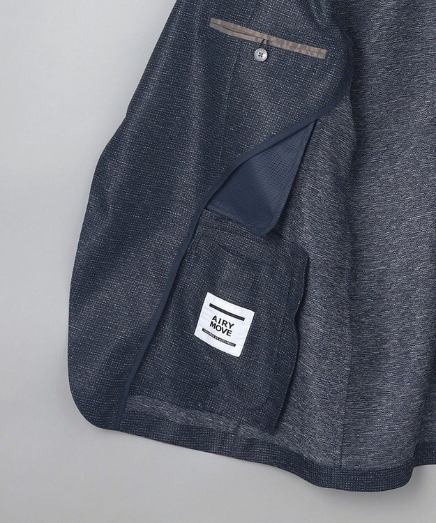 GOTAIRIKU 新素材セットアップ【通気性抜群/洗える/シワになりにくい】カラミプリントストレッチセットアップ ジャケット ネイビー系8