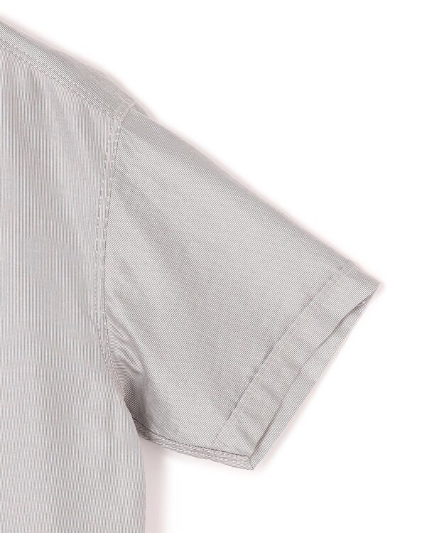 JOSEPH HOMME ストレッチマイヤー　ウイングカラー半袖シャツ ライトグレー系